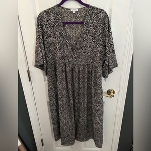 Mittoshop baby doll animal print midi dress - sz L